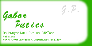 gabor putics business card